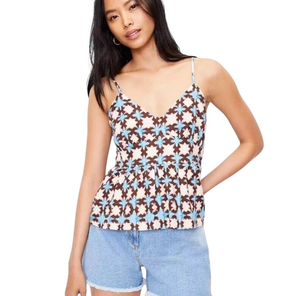 Loft Sunwashed Peplum Blouse - Picture 1 of 6